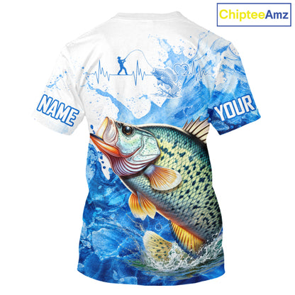 Crappie Fishing Shirts Short Sleeve, Ice Fishing Long Sleeve Shirt For Men, Crappie Fishing Apparel NHT1384