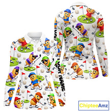 Load image into Gallery viewer, Peanut Golf Polo Shirt For Womens, Funny Peanut Golf Shirt Cool Golf Apparel NHT563
