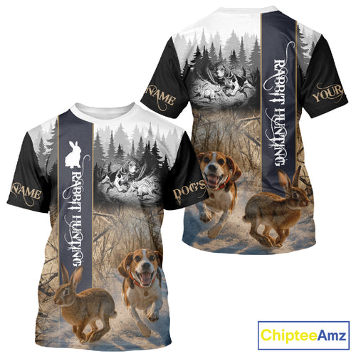 Beagle Rabbit Hunting 3D Camouflage Shirt – All Over Printed Design, Ideal Gift for Hunters NHT242