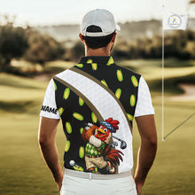 Load image into Gallery viewer, Personalized Rooster Mens Golf Polo Shirt Funny Chicken Golfer Custom Team Polo NHT945