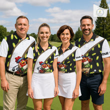 Load image into Gallery viewer, Funny chicken golfer team polo for men with breathable fabric and custom name