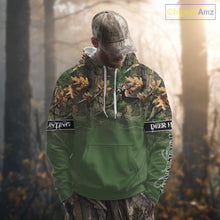 Load image into Gallery viewer, Personalized Green Deer Hunting Camo Full Printing Shirts, Best Hunting Gifts NHT46