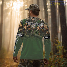 Load image into Gallery viewer, Personalized Green Deer Hunting Camo Full Printing Shirts, Best Hunting Gifts NHT46