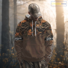 Load image into Gallery viewer, Personalized Brown Deer Hunting Camo Full Printing Shirts, Best Hunting Gifts NHT47