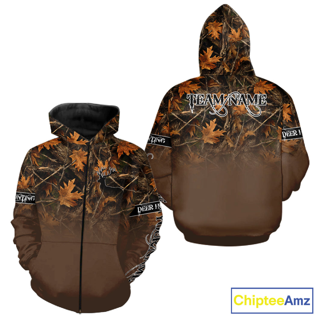 Personalized Brown Deer Hunting Camo Full Printing Shirts, Best Hunting Gifts NHT47