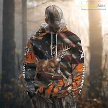 Load image into Gallery viewer, Deer Hunting US Flag 3D All Over Print Shirts, Personalized Hunting Gifts For Deer Hunters NHT316