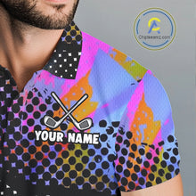 Load image into Gallery viewer, Custom Team Name Crazy Rooster Golf Polo Shirt Personalized Mens Performance Golf Jersey NHT952