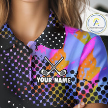 Load image into Gallery viewer, Custom Team Name Crazy Rooster Golf Polo Shirt Personalized Womens Performance Golf Jersey NHT952