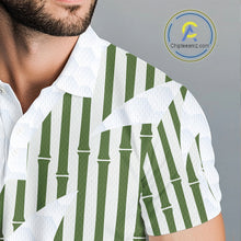 Load image into Gallery viewer, Custom Name Cool Panda Golf Polo Shirt, Funny Bamboo Panda Golfing Apparel NHT956