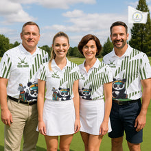 Load image into Gallery viewer, Custom Name Cool Panda Golf Polo Shirt, Funny Bamboo Panda Golfing Apparel NHT956