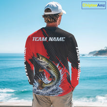 Load image into Gallery viewer, Musky Fishing Long Sleeve Tournament Shirts, Personalized Musky Fishing Jerseys NHT588