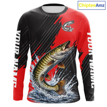 Load image into Gallery viewer, Musky Fishing Long Sleeve Tournament Shirts, Personalized Musky Fishing Jerseys NHT588