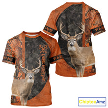 Load image into Gallery viewer, Whitetail Deer Hunting Orange Camo 3D All Over Printed Shirt, Custom Name Hunting Shirt NHT259