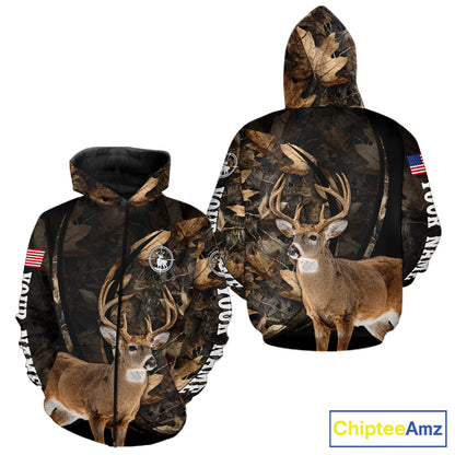 Deer Hunting Shirt Brown Camo 3D All Over Print, Hunting Clothes for Deer Season NHT260