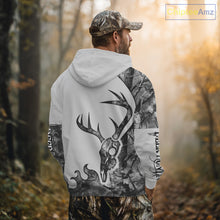 Load image into Gallery viewer, Deer Hunting Shirt Best 3D All Over Print Skull Deer Personalized Name Gray Camo NHT62