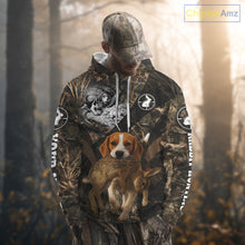 Load image into Gallery viewer, Personalized Rabbit Hunting Beagle Dog Camouflage Custom Name 3D Shirts, Rabbit Hunting Gifts NHT326