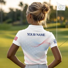 Load image into Gallery viewer, Personalized America 250 Years Shirt Custom Name Patriotic USA Stars Women's Polo Golf Shirt NHT983