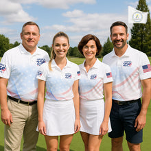 Load image into Gallery viewer, Personalized America 250 Years Shirt Custom Name Patriotic USA Stars Women's Polo Golf Shirt NHT983