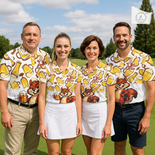 Load image into Gallery viewer, Custom Funny Squirrel Men's Golf Polo Shirts - Personalized Beer Lover Performance Jersey