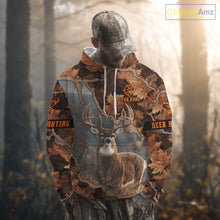 Load image into Gallery viewer, Whitetail Deer Hunting Shirt-Personalized US Flag Camouflage, Best Gifts for Deer Hunters NHT71