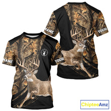 Load image into Gallery viewer, Whitetail Deer Hunting Black Brown Camo 3D All Over Print, Hunting Clothes for Deer Season NHT261