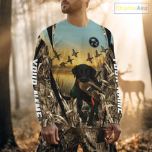 Load image into Gallery viewer, Duck Hunting Black Labrador 3D All Over Printed Camouflage Shirts, Duck Hunting Clothes NHT263