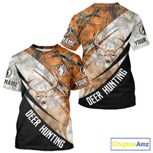 Load image into Gallery viewer, Deer Hunting Orange Camo Winter 3D All Over Printed Shirt, Hunting Clothes for Deer Season NHT268