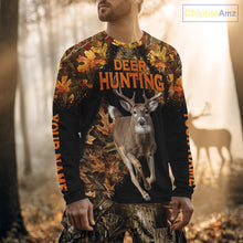 Load image into Gallery viewer, Deer Hunting Black With Camo Autumn - Personalized All Over Print Deer Hunting Clothes NHT182