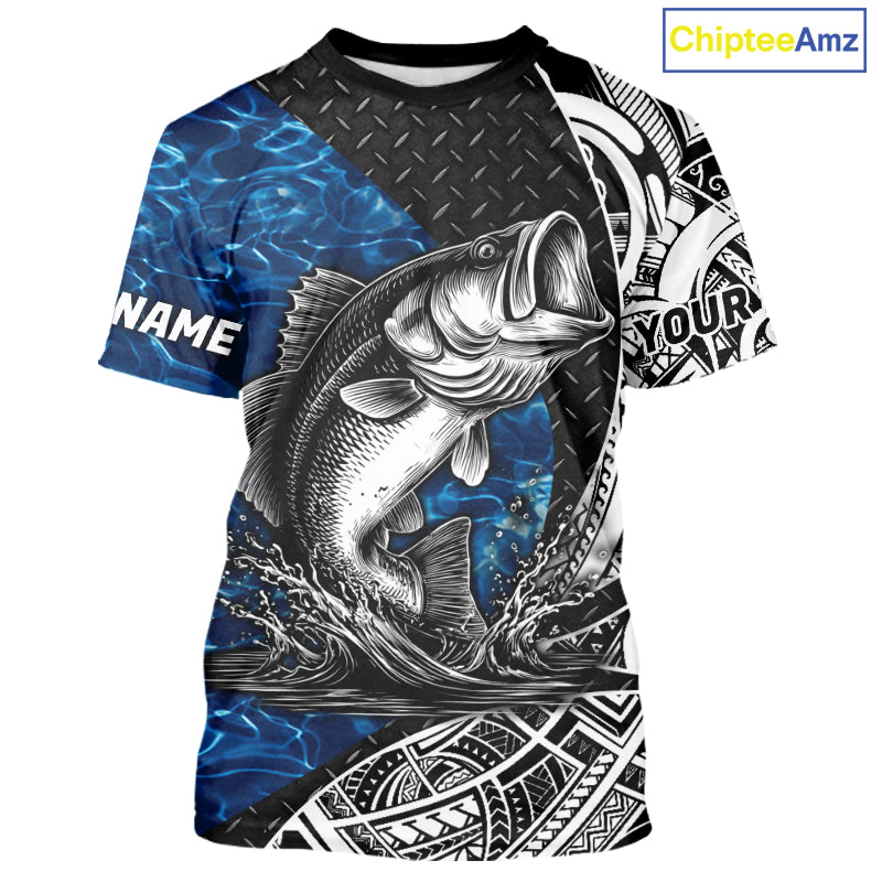 Largemouth Bass Blue Fishing T-Shirts, Fishing Gift  NHT383