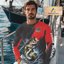 Load image into Gallery viewer, Largemouth Bass Fishing Long Sleeve Tournament Shirts, Personalized Bass Fishing Jerseys NHT431