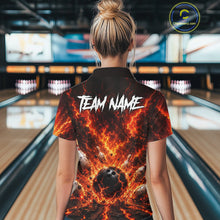 Load image into Gallery viewer, Person wearing a bowling shirt with 'Team Name' text in a bowling alley.
