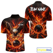 Load image into Gallery viewer, Fire-themed sports jersey with eagle design on a white background, featuring 'Chiptee Amz' branding.