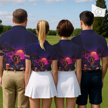 Load image into Gallery viewer, Retro Dog Golf Polo Shirt Personalized Name Summer Beach Beer Golf Shirt Gift For Dog Lover NHT1000