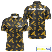 Load image into Gallery viewer, Personalized Disc Golf Polo Shirt Custom Name Golf Shirt Disc Golfer Gift Performance Polo For Men
