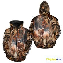 Load image into Gallery viewer, Deer Skull Reaper Hunting Camouflage Hunting Clothes Customize 3D All Over Printed Shirts NHT185