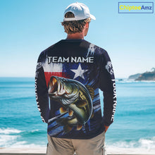 Load image into Gallery viewer, Personalized Bass Long Sleeve Performance Fishing Shirts, Bass Custom Texas Fishing Jersey  NHT502