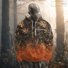 Load image into Gallery viewer, Fall Season Deer Hunting Shirt Custom Name Camo Clothes For Men Best Deer Hunting NHT81