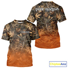 Load image into Gallery viewer, Fall Season Deer Hunting Shirt Custom Name Camo Clothes For Men Best Deer Hunting NHT81