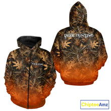 Load image into Gallery viewer, Fall Season Deer Hunting Shirt Custom Name Camo Clothes For Men Best Deer Hunting NHT81