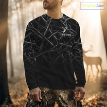 Load image into Gallery viewer, Best Deer Hunting Shirt Black Camo Customize Name 3D All Over Printed Shirts, Hunting Gift NHT82