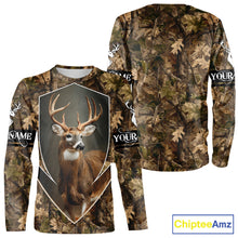 Load image into Gallery viewer, Deer Hunting Full Forest Camo 3D Printing Custom Name Shirts, Whitetail Deer Hunting Shirts NHT189