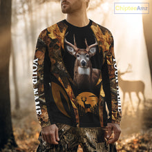 Load image into Gallery viewer, Deer Hunting Black With Camo Autumn - Personalized All Over Print Deer Hunting Clothes NHT190