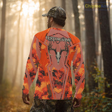Load image into Gallery viewer, Deer Hunting Shirt Orange Camo 3D All Over Print Buck Head Custom Name Hunting Clothes NHT87
