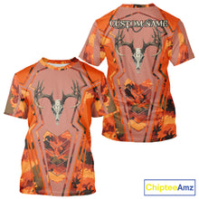 Load image into Gallery viewer, Deer Hunting Shirt Orange Camo 3D All Over Print Buck Head Custom Name Hunting Clothes NHT87