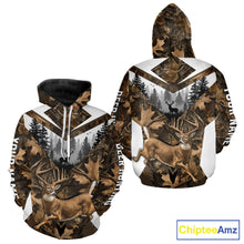 Load image into Gallery viewer, Whitetail Deer Hunting Custom Name Camo Shirt, Deer Hunting Shirt NHT332