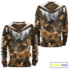 Load image into Gallery viewer, Whitetail Deer Hunting Custom Name Camo Shirt, Deer Hunting Shirt NHT332