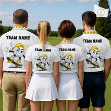 Load image into Gallery viewer, Womens Golf Polo Shirt Argyle Pattern Golf Shirts For Womens Funny Golf Ball Shirtgifts|Yellow NHT864