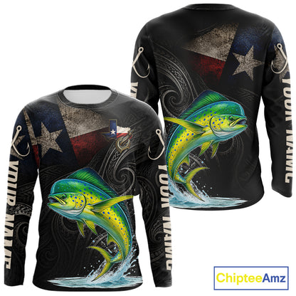 Personalized Texas Mahi Mahi Fishing Shirt – Custom Name Angler Apparel For Fishermen