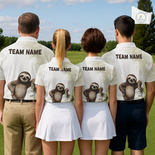 Load image into Gallery viewer, Custom Sloth Womens Golf Polo Shirt - Funny Personalized Sloth Golf Apparel Short &amp; Long Sleeve Polo NHT1179