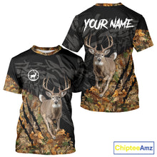Load image into Gallery viewer, Deer Hunting Big Game Camo Custom Name 3D All Over Print Shirts, Hunting Gifts NHT196